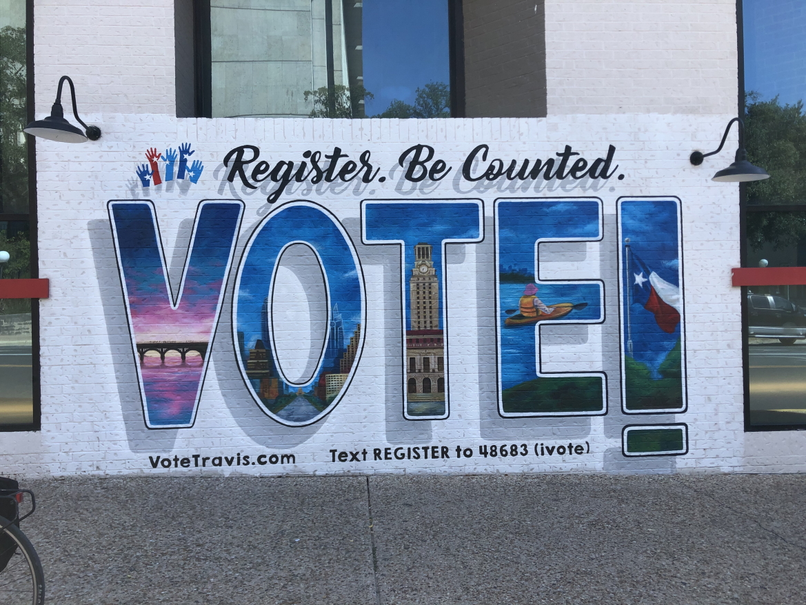 Register to vote mural