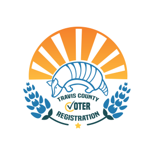 register, be counted, vote logo